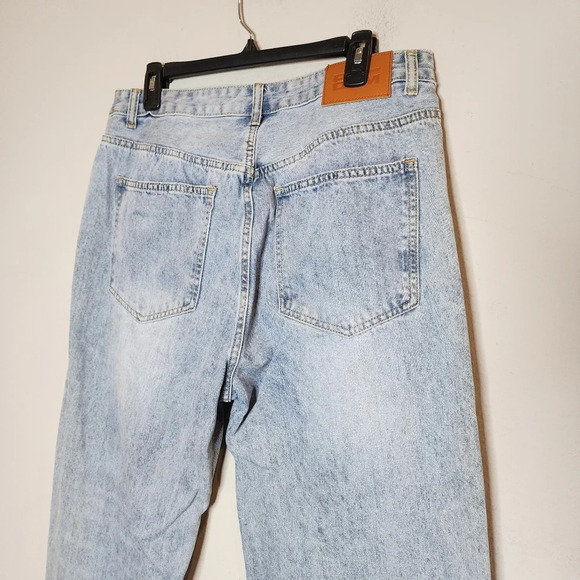 Princess Polly Asymmetrical button fly straight jeans. Women's size 12. - Picture 8 of 15